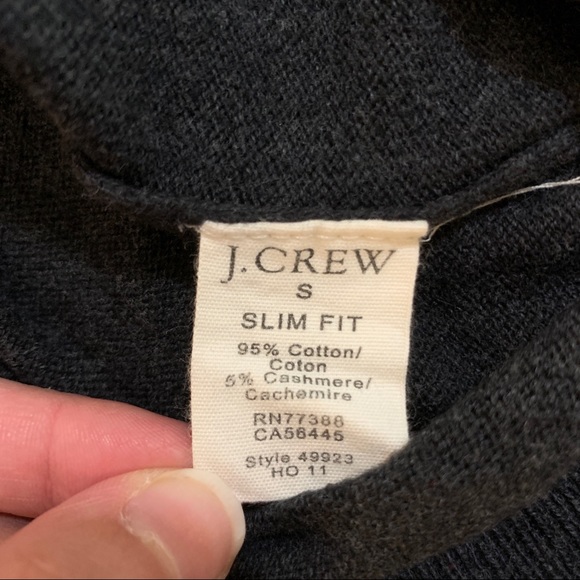 J. Crew | Charcoal Grey Cotton Cashmere Sweater - Picture 3 of 5